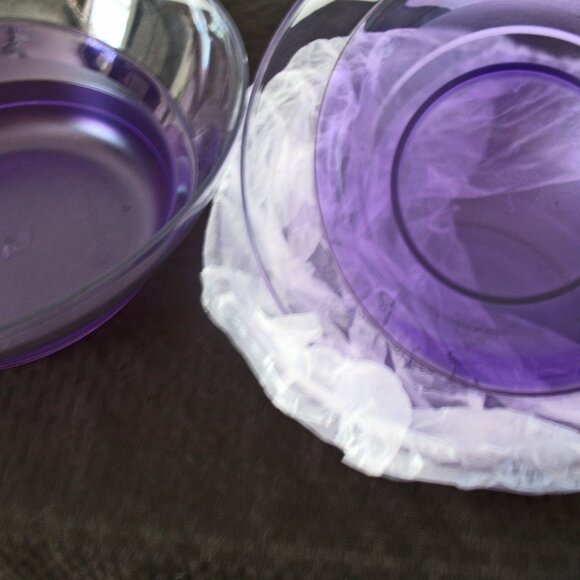 Tupperware Sheerly Elegant 3 Bowl Set 1.5, 2.3 & 3.2 Liters  Purple.   3.2 Liter - Picture 4 of 12